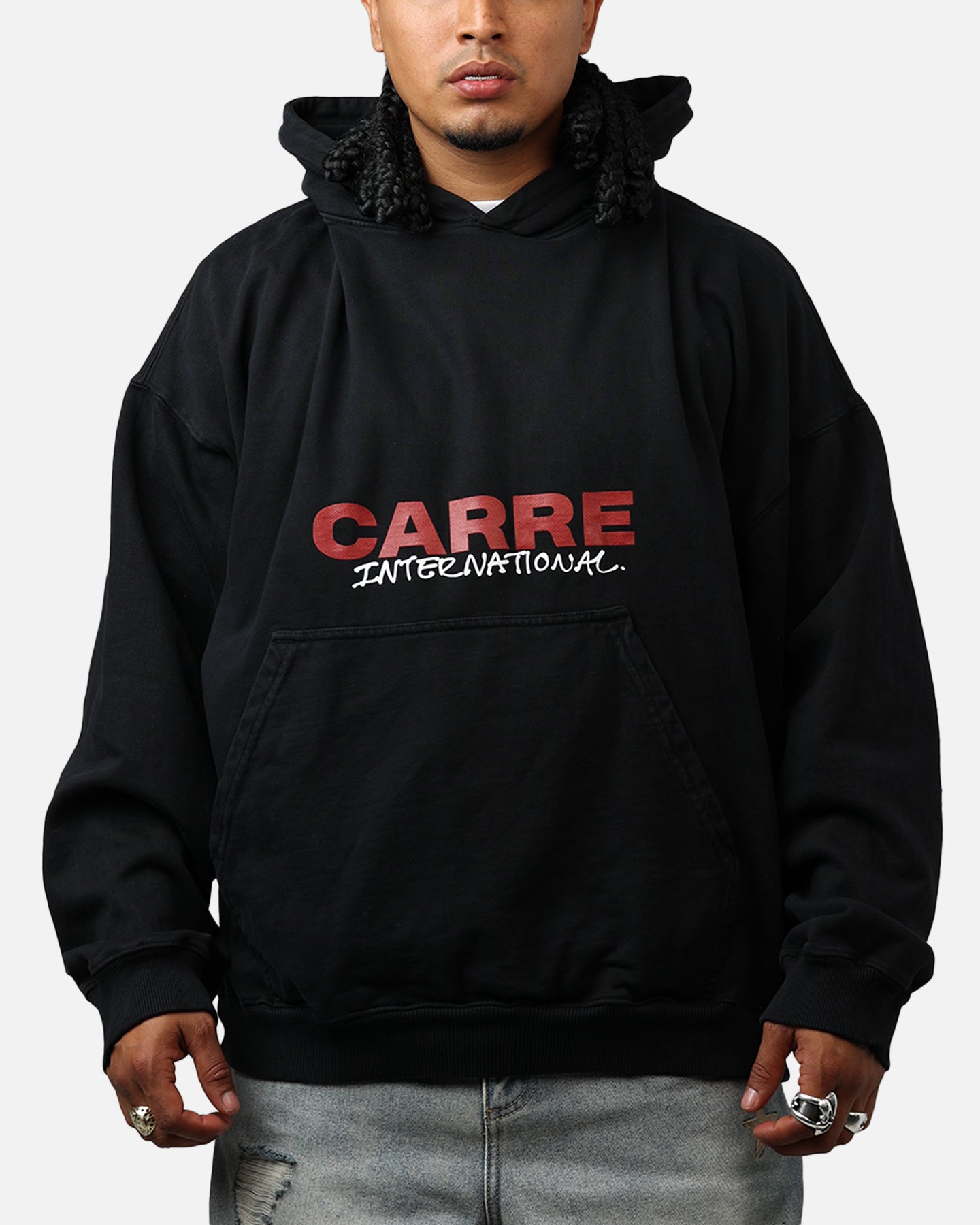 Carre Handdrawn Hoodie Black、mySite、zt4zffjzw