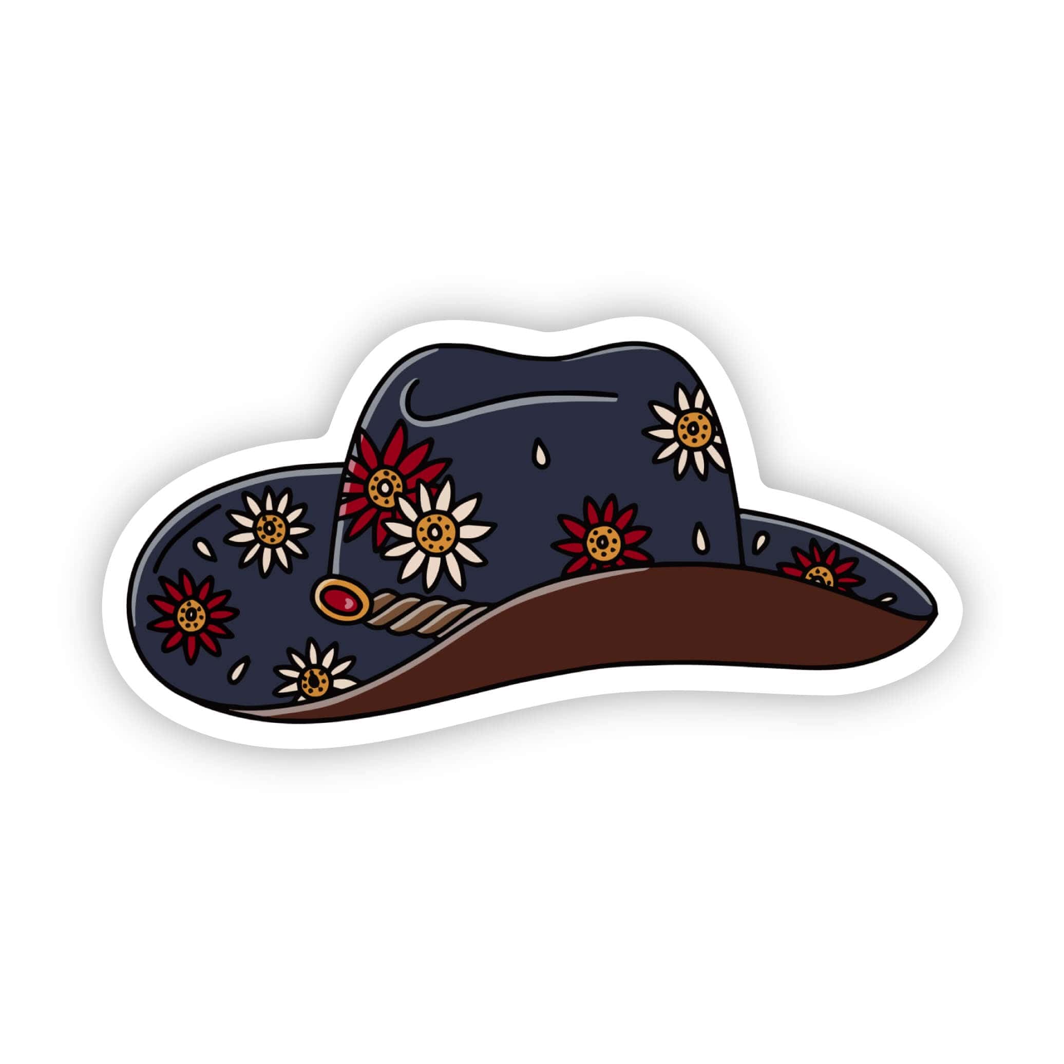  Navy Blue Cowgirl Hat Sticker、mySite、ghnorth
