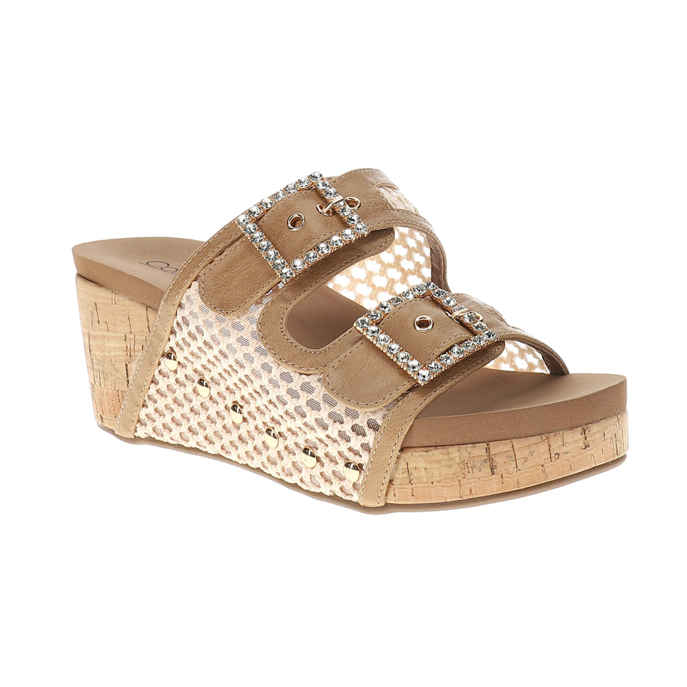 Main Squeeze Studded Wedge Sandals、mySite、gtrtttuynbv