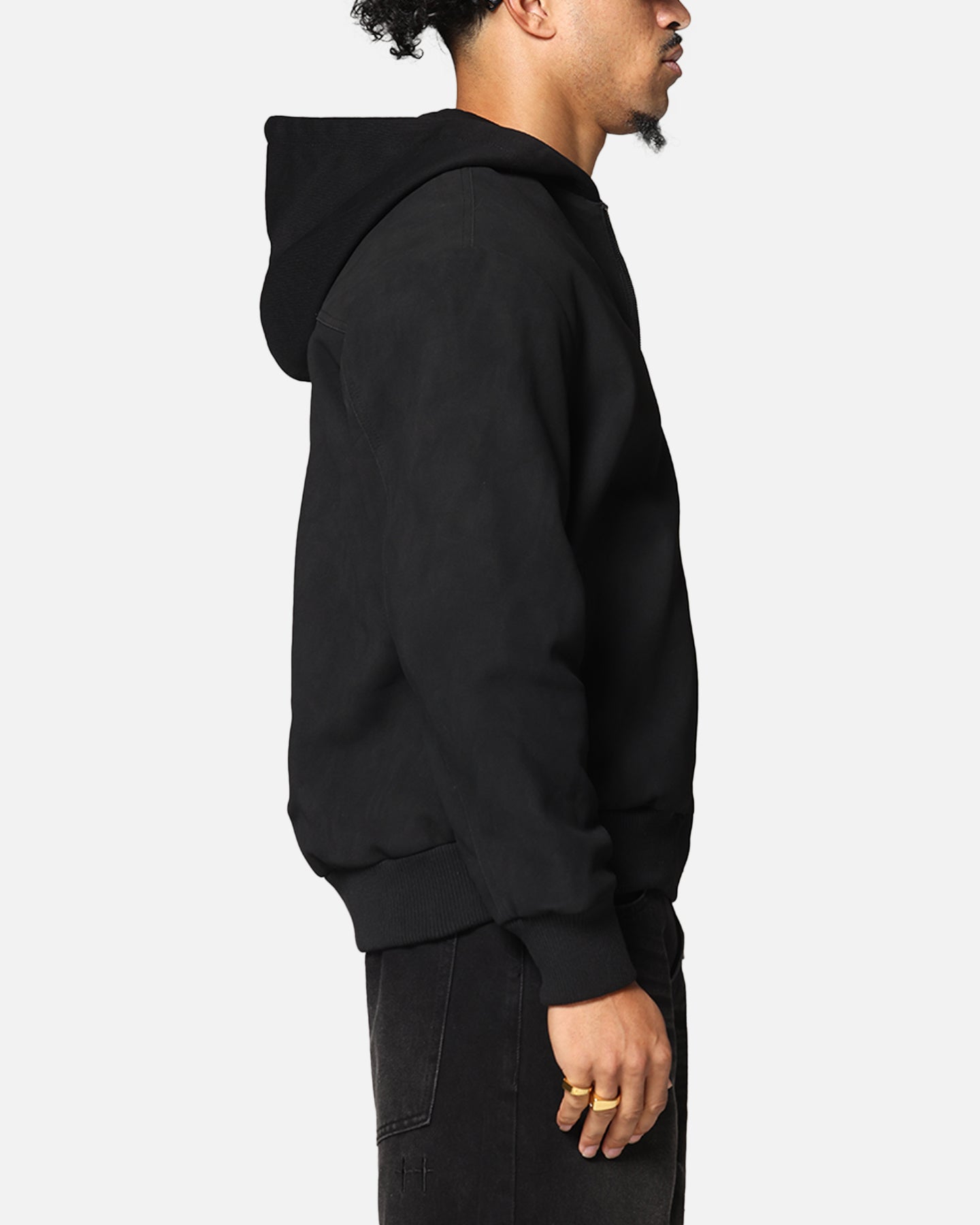 Saint Morta Gothic Hooded PU Bomber Jacket Black/Black、mySite、zt4zffjzw