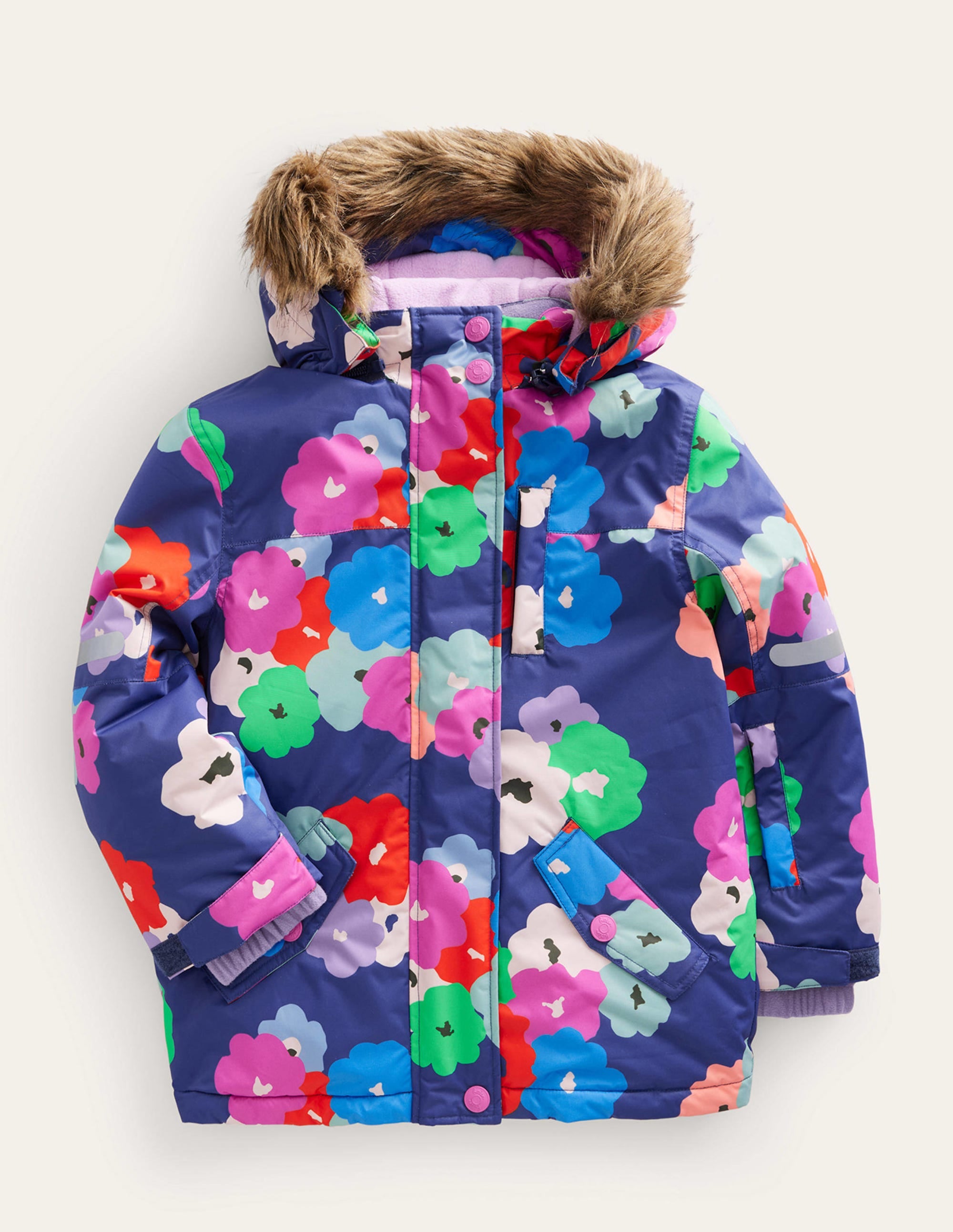  All-Weather Waterproof Jacket-Navy Floral、mySite、ashleygrahame