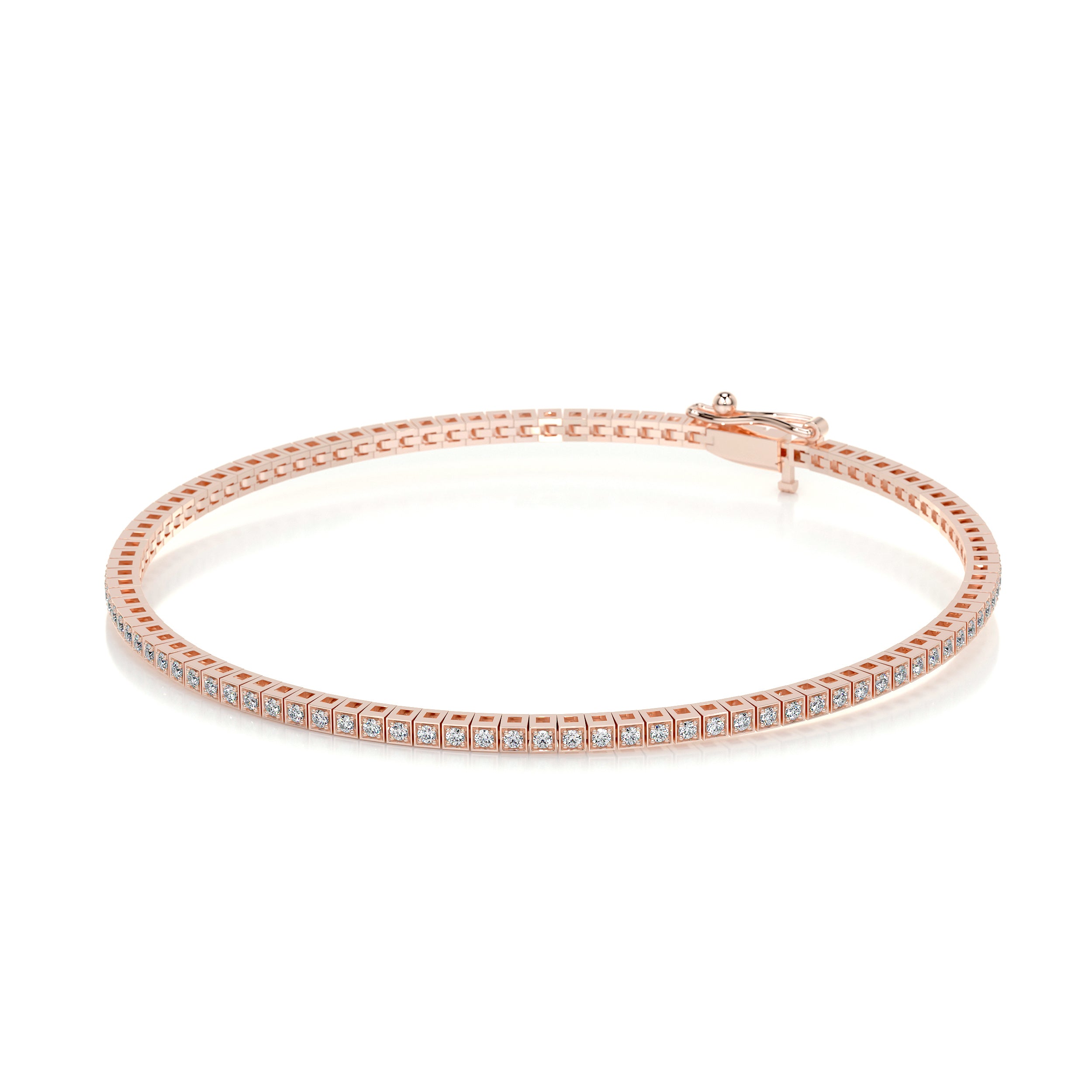 Lee Diamond Tennis Bracelet (1.00 Carat) -14K Rose Gold、mySite、hinf8tx79