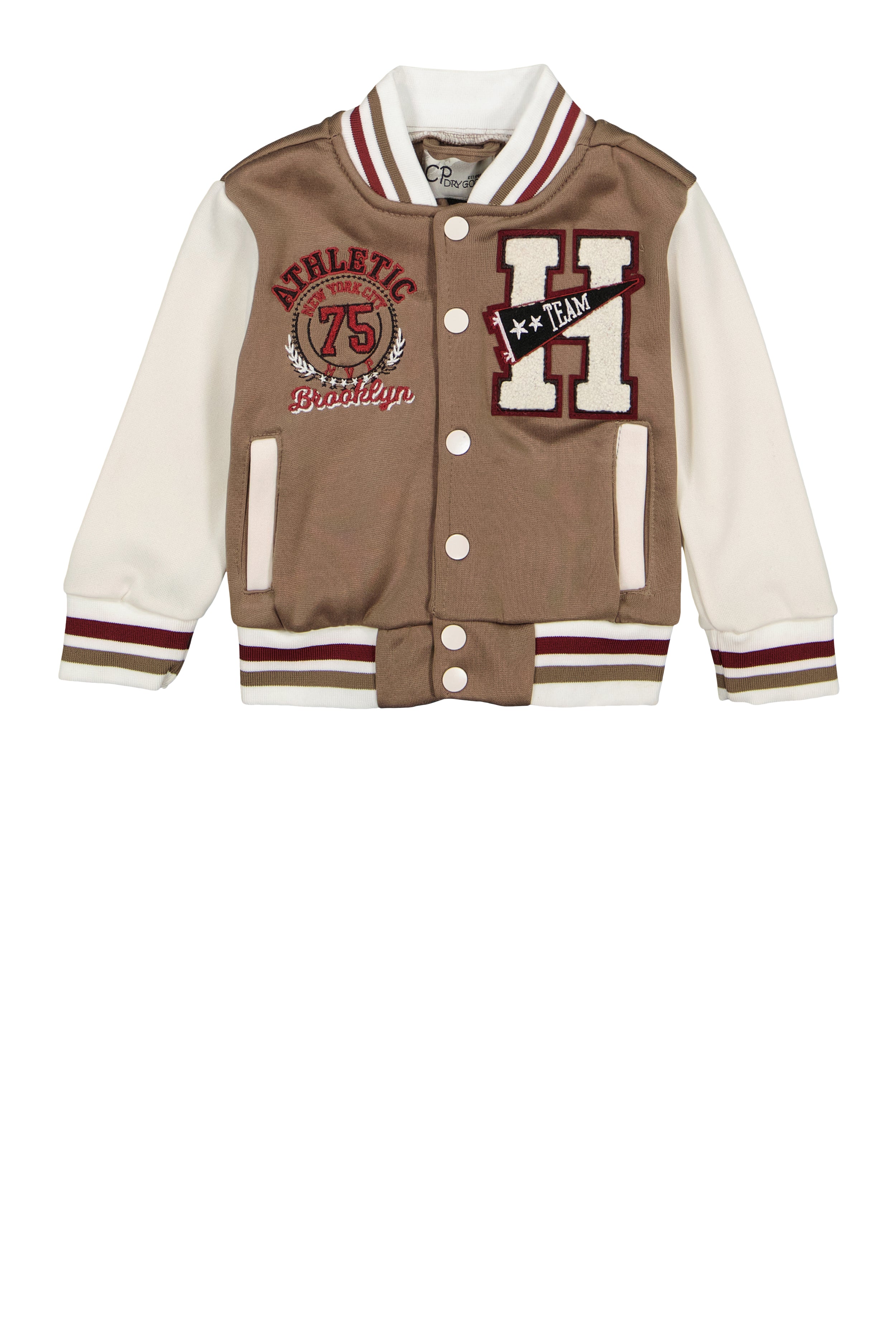 Toddler Boys H Initial Chenille Patch Varsity Jacket、mySite、camillekostekn