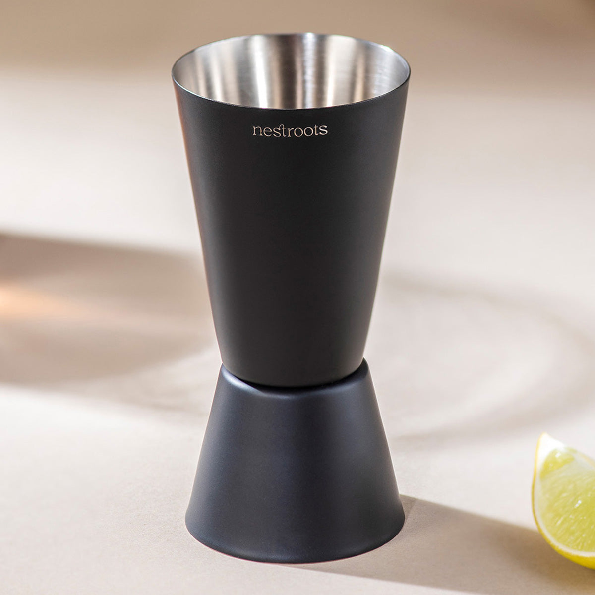 Bar Tools | Stainless Steel Peg Measurer | Dual Sided | Black | 30 & 60 ml、mySite、camillekostekn