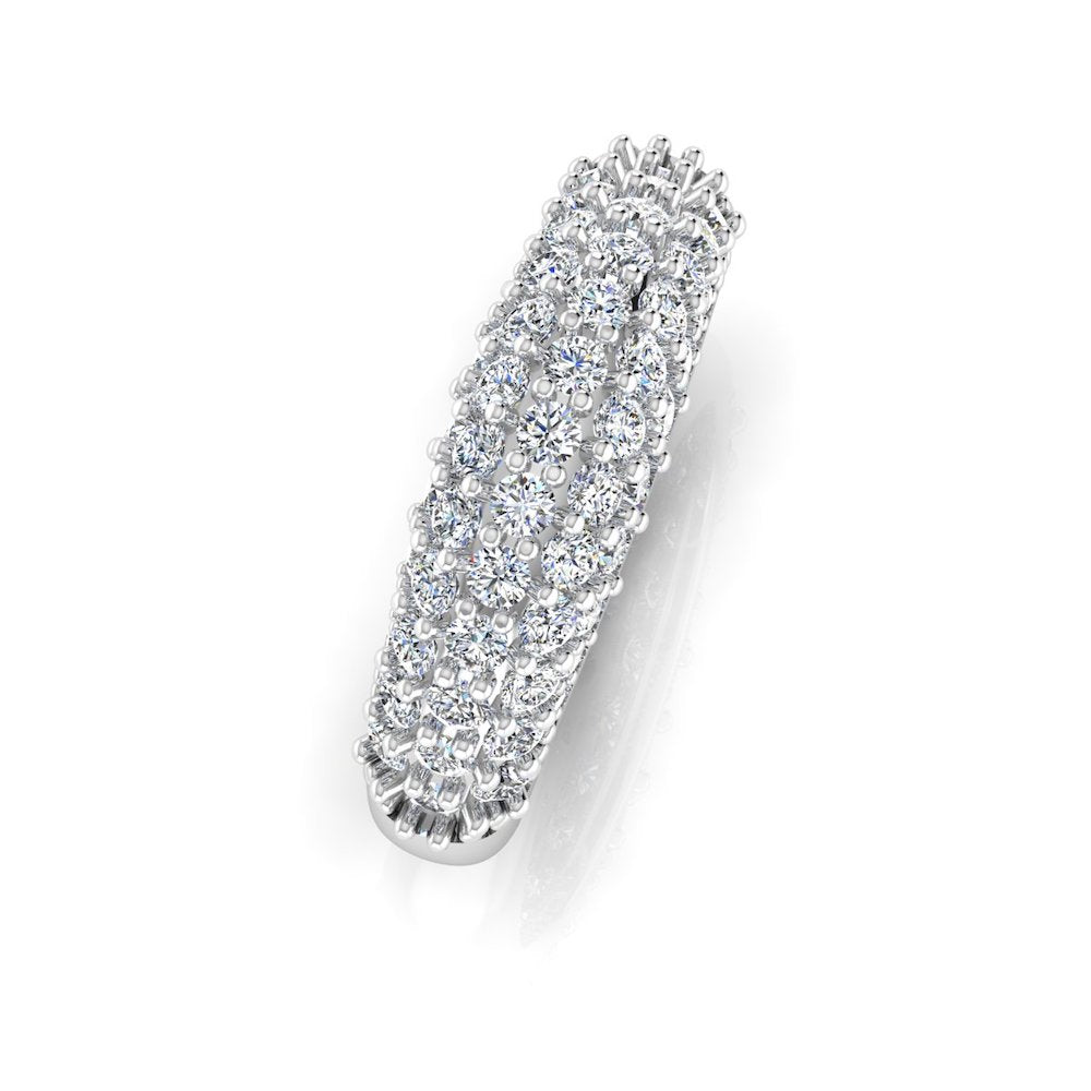 3-Row Pave Moissanite Engagement Ring、mySite、hinf8tx79