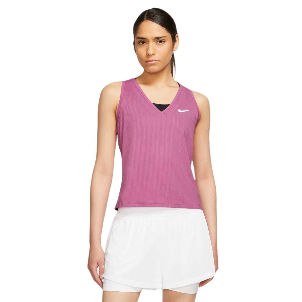 Nike Womens Dri-FIT Victory Tank (Pink/White)