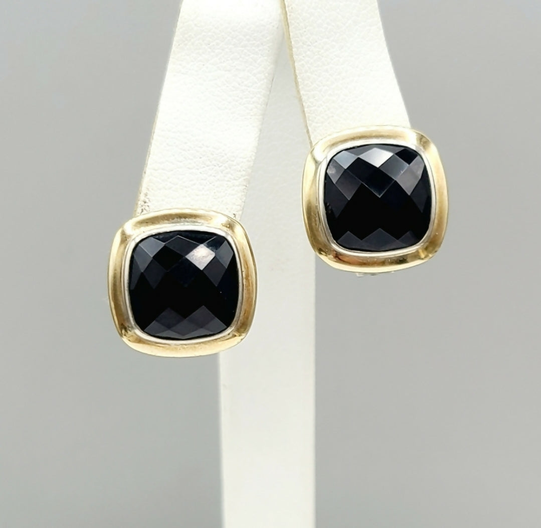 David Yurman Albion Earrings Black Onyx & Gold、mySite、hinf8tx79