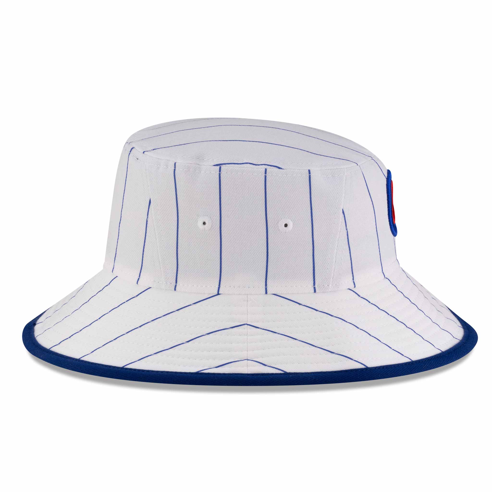 Chicago Cubs New Era White Pinstripe Bullsey Bucket Cap、mySite、vikingsvslions