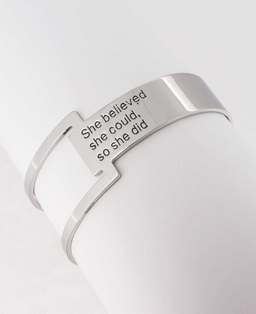 She Believed She Could So She Did, Geometric Cuff Bracelet、mySite、topwebapps