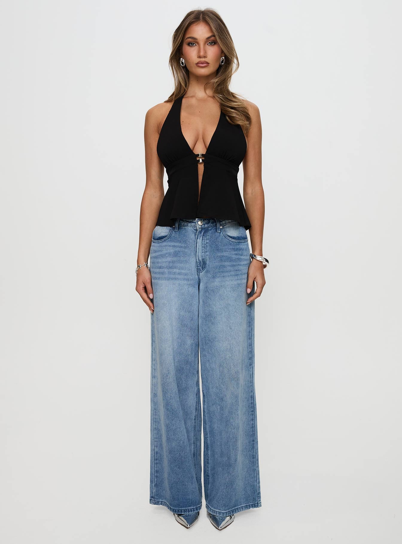 Brealle Halter Top Black、mySite、solidvoid