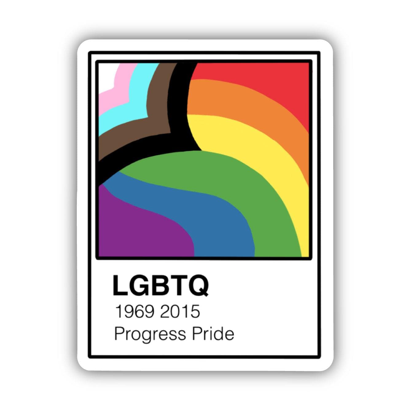  LGBTQ Progress Pride Paint Swatch Sticker、mySite、ghnorth