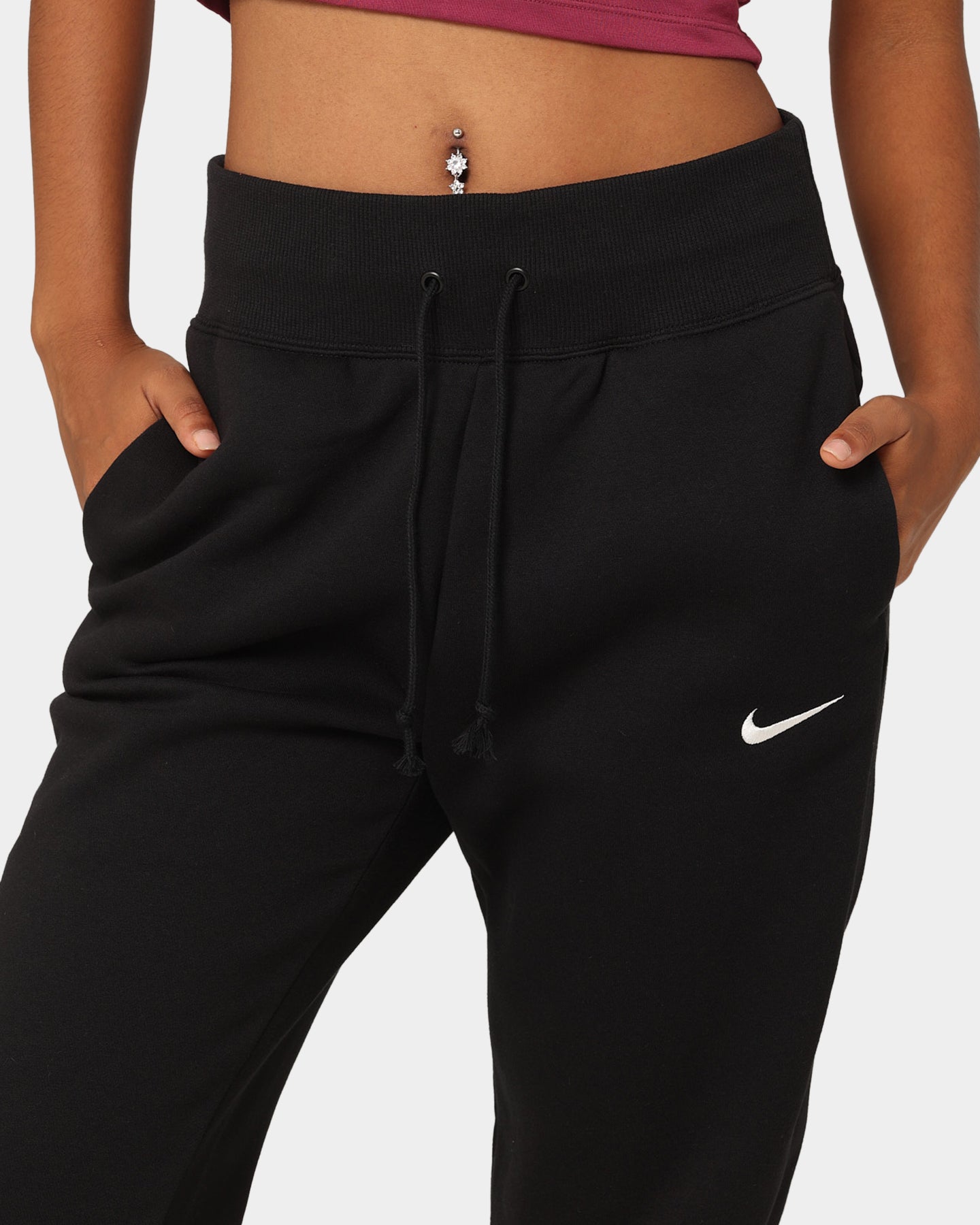 Nike Women's Nike Sportswear Phoenix Fleece High-Waisted Pants Black、mySite、zt4zffjzw