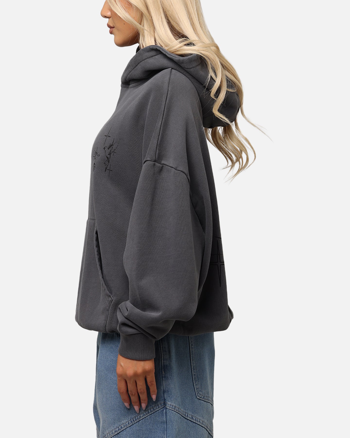 Saint Morta Destiny Rising Boxy Hoodie Washed Black、mySite、zt4zffjzw