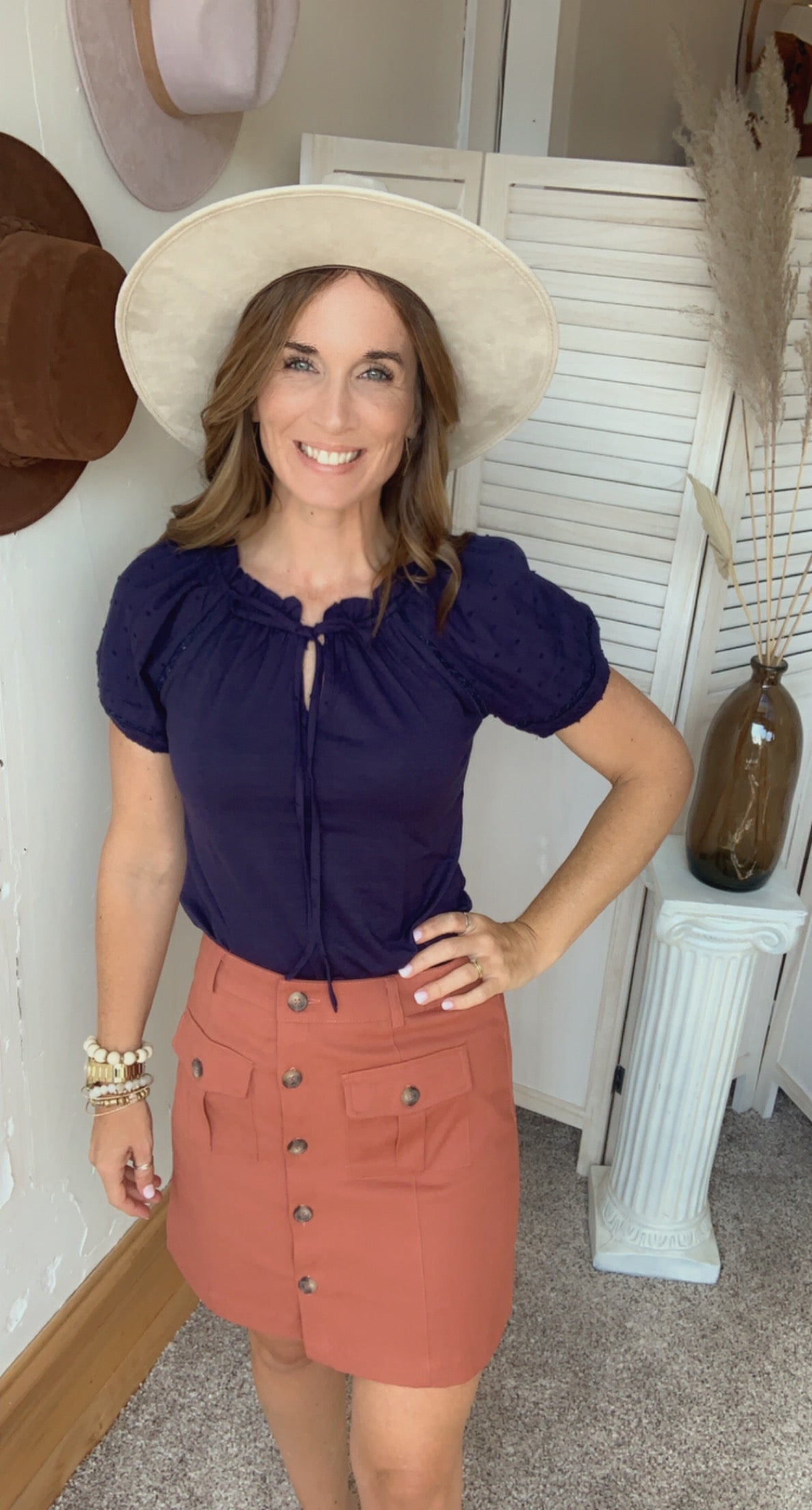 Maddie Pocket Button Skirt、mySite、garagedoors4me