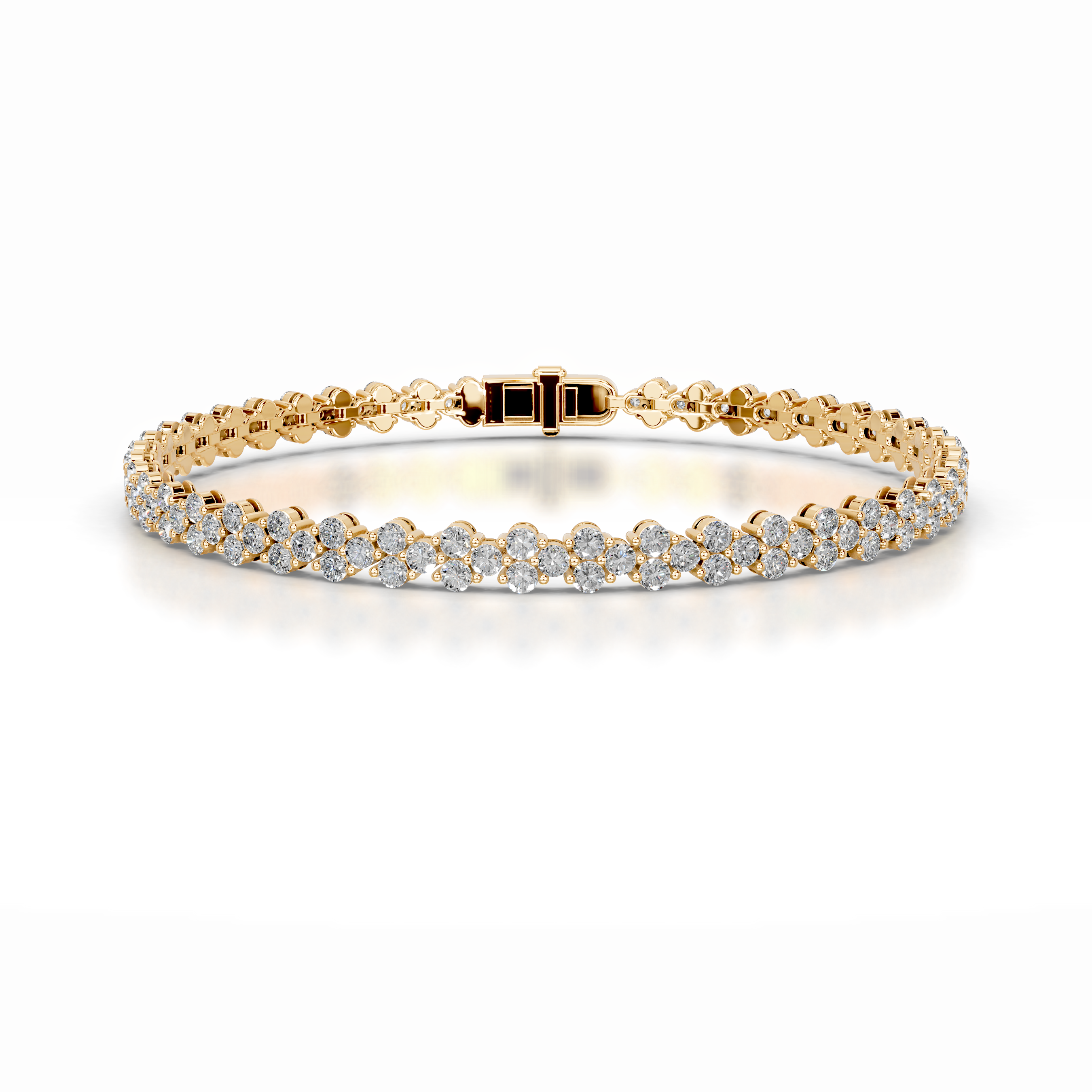 Shirley Lab Grown Diamond Tennis Bracelet (7.5 Carat) -18K Yellow Gold、mySite、hinf8tx79