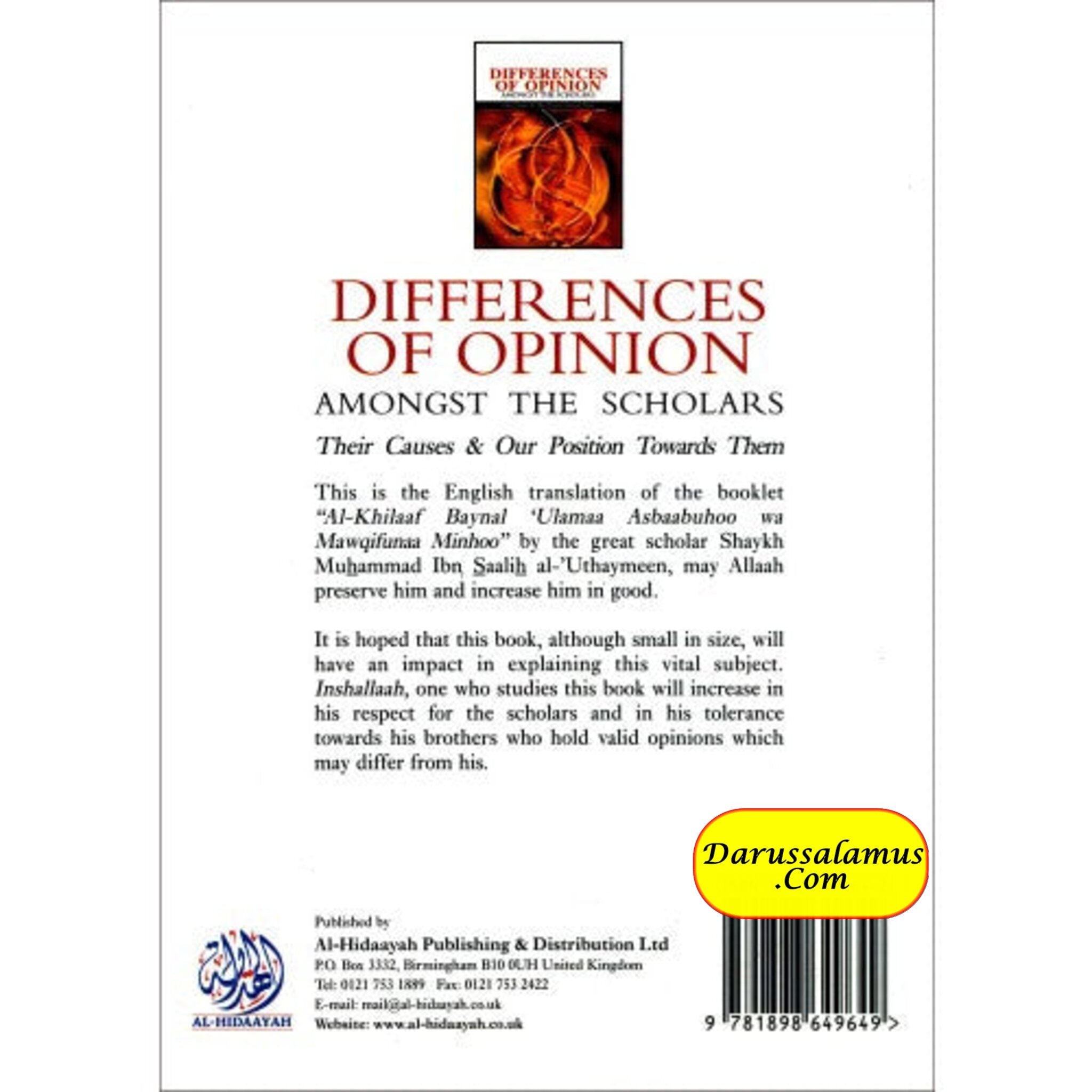 Differences of Opinion Amongst the Scholars By Shaikh Muhammed al-Uthaymeen、mySite、topwebapps