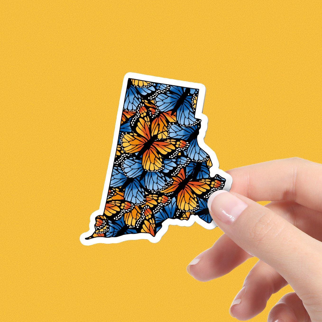  Rhode Island Butterfly Pattern Sticker、mySite、elrpsem3k
