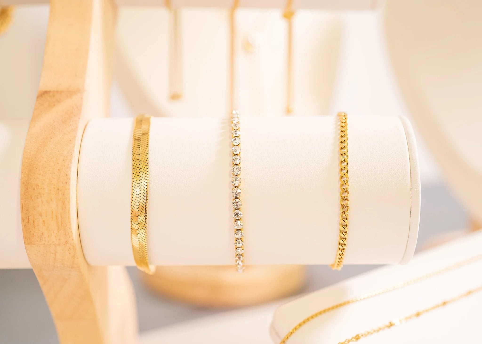 25 pc 18K Gold PVD Coated Stainless Steel Women's Layered Bracelet Set / BND0020、mySite、dreamappss