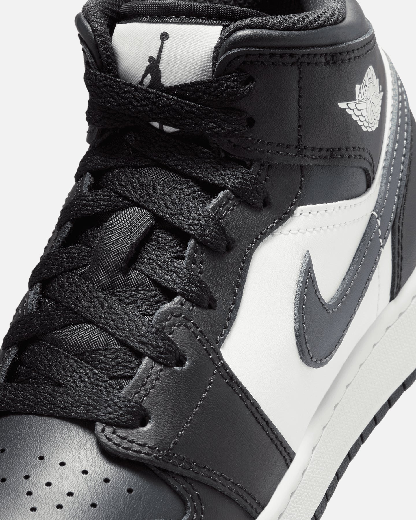 Jordan Kids' Air Jordan 1 Mid (GS) Black/White、mySite、zt4zffjzw