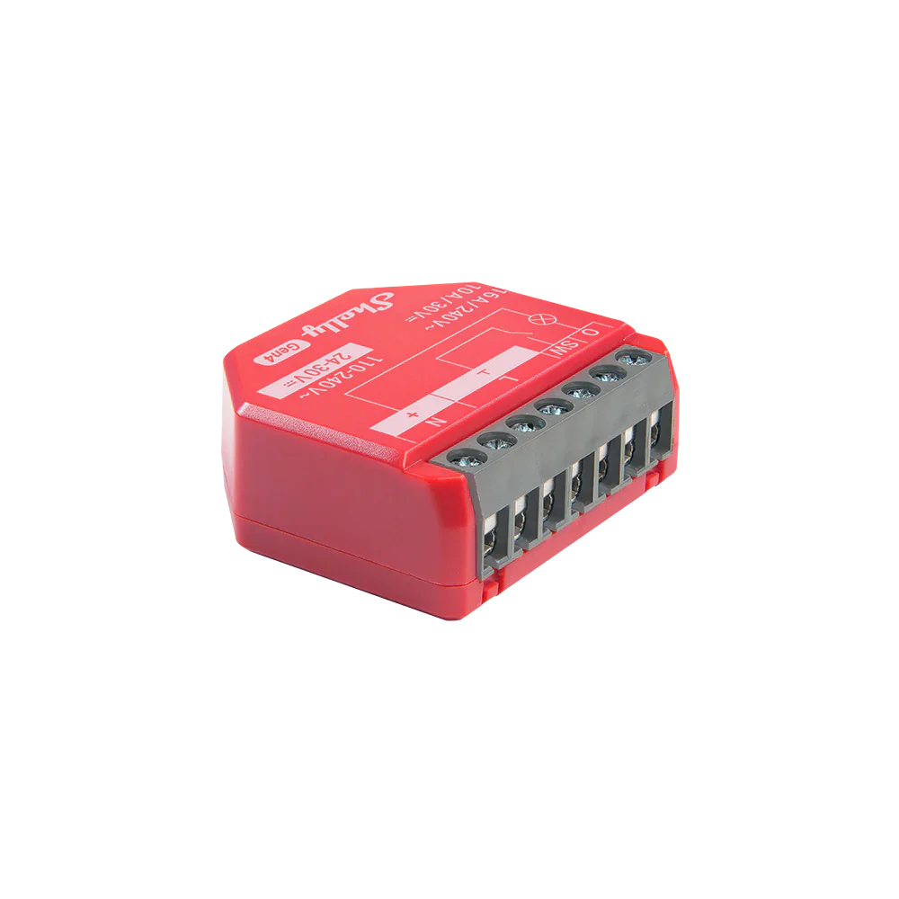 Shelly 1PM Gen4 - Módulo para Interruptor 1 botão ou Portão de Garagem 16A WiFi/BT/Zigbee、mySite、fannypackpong