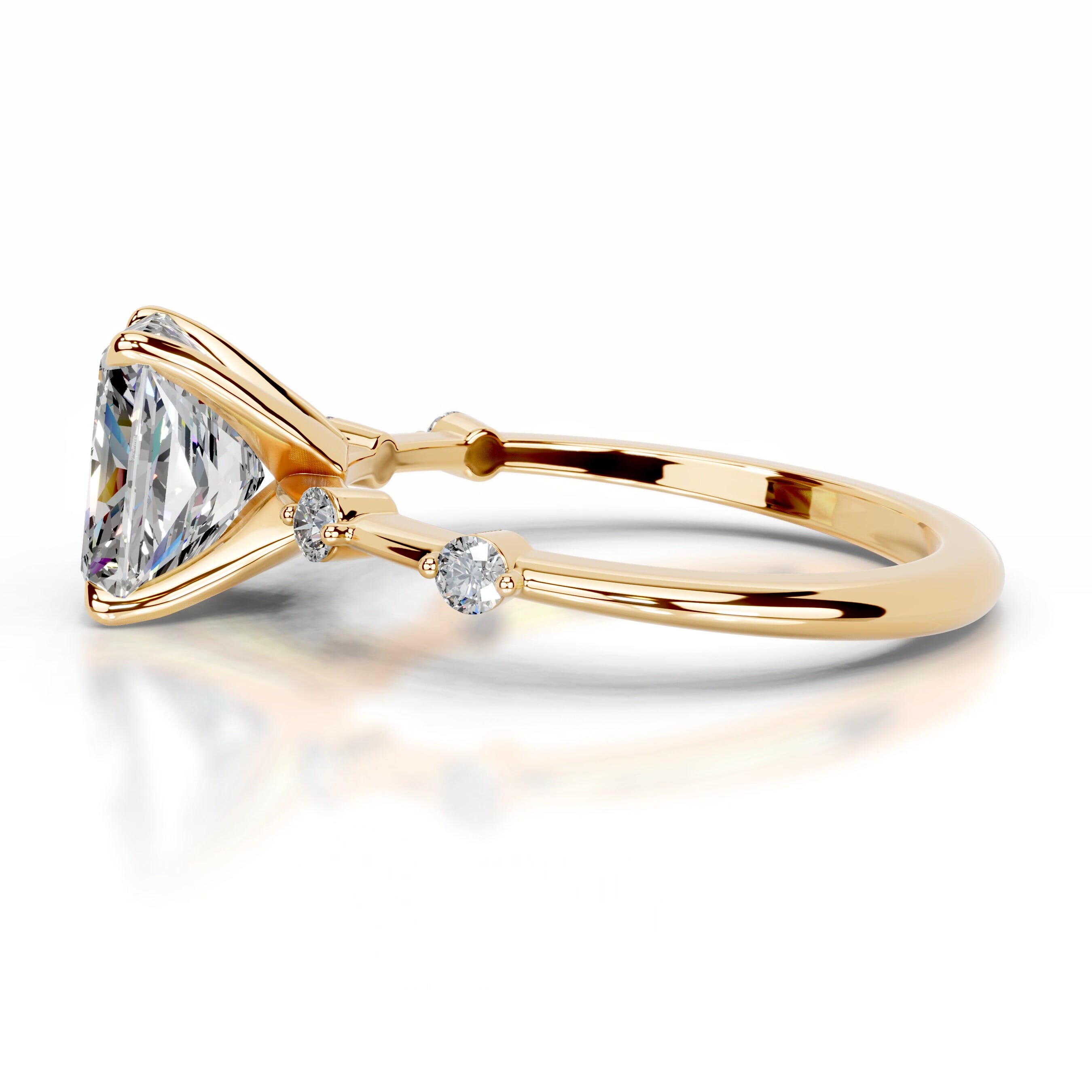 Liv Moissanite & Diamond Ring - 18K Yellow Gold、mySite、hinf8tx79