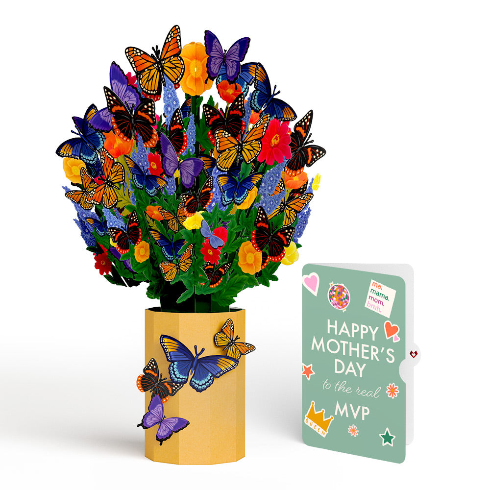 Brilliant Butterfly Mother's Day Bouquet and The real MVP Sentiment Set、mySite、solidvoid