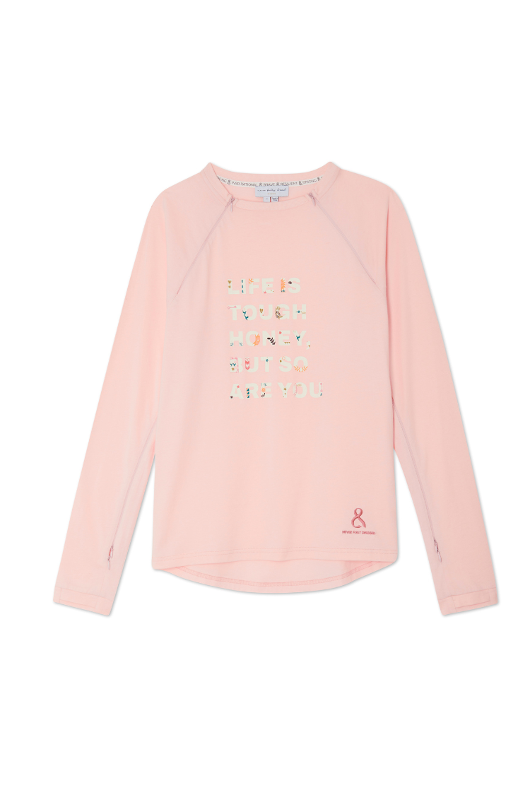 Pink Life is Tough Long Sleeve Accessible T-Shirt、mySite、solidvoid