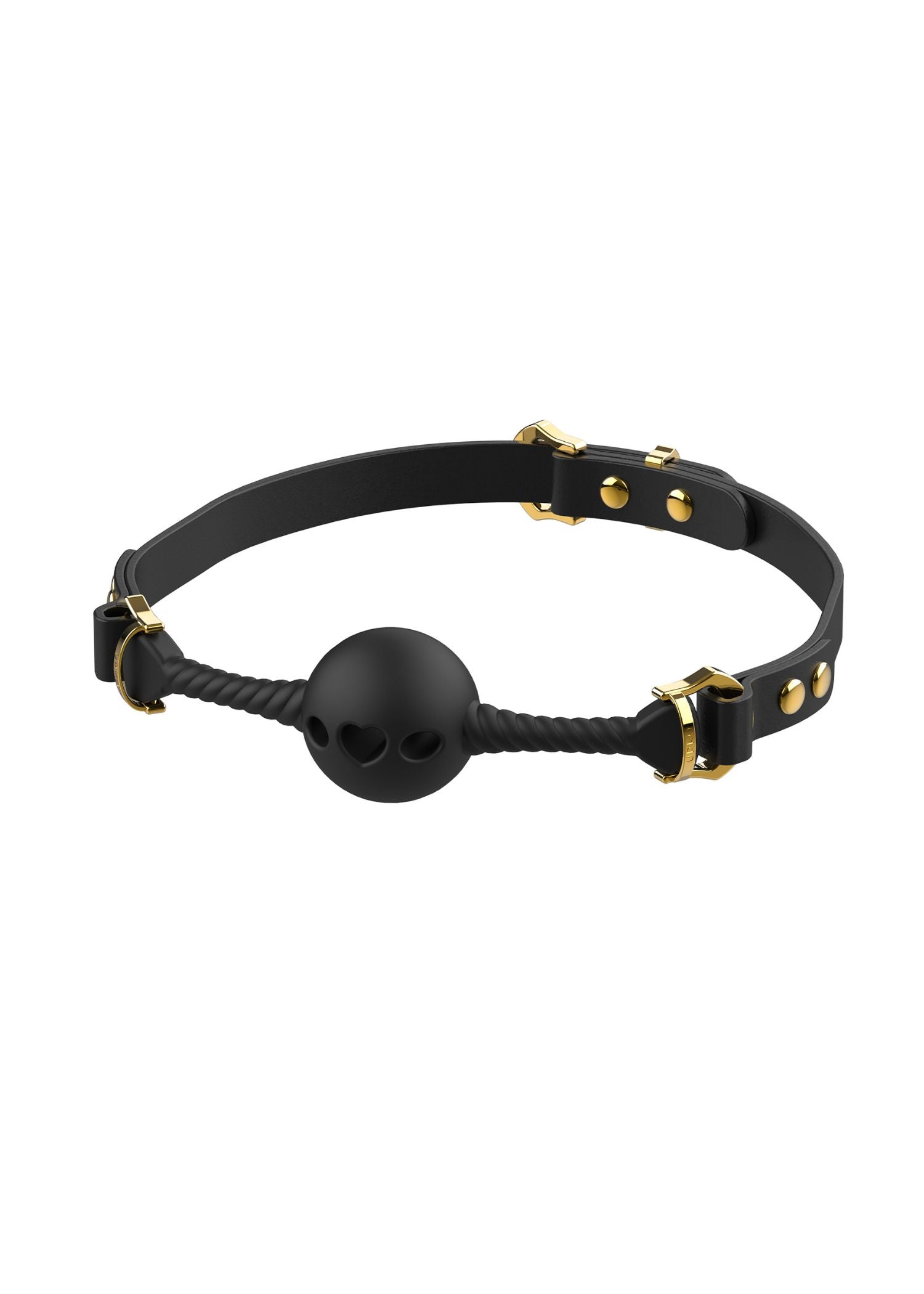  Desire of Mouth Middle Heart Shaped Breathable Mouth Gag (Black)、mySite、justintrudeaud