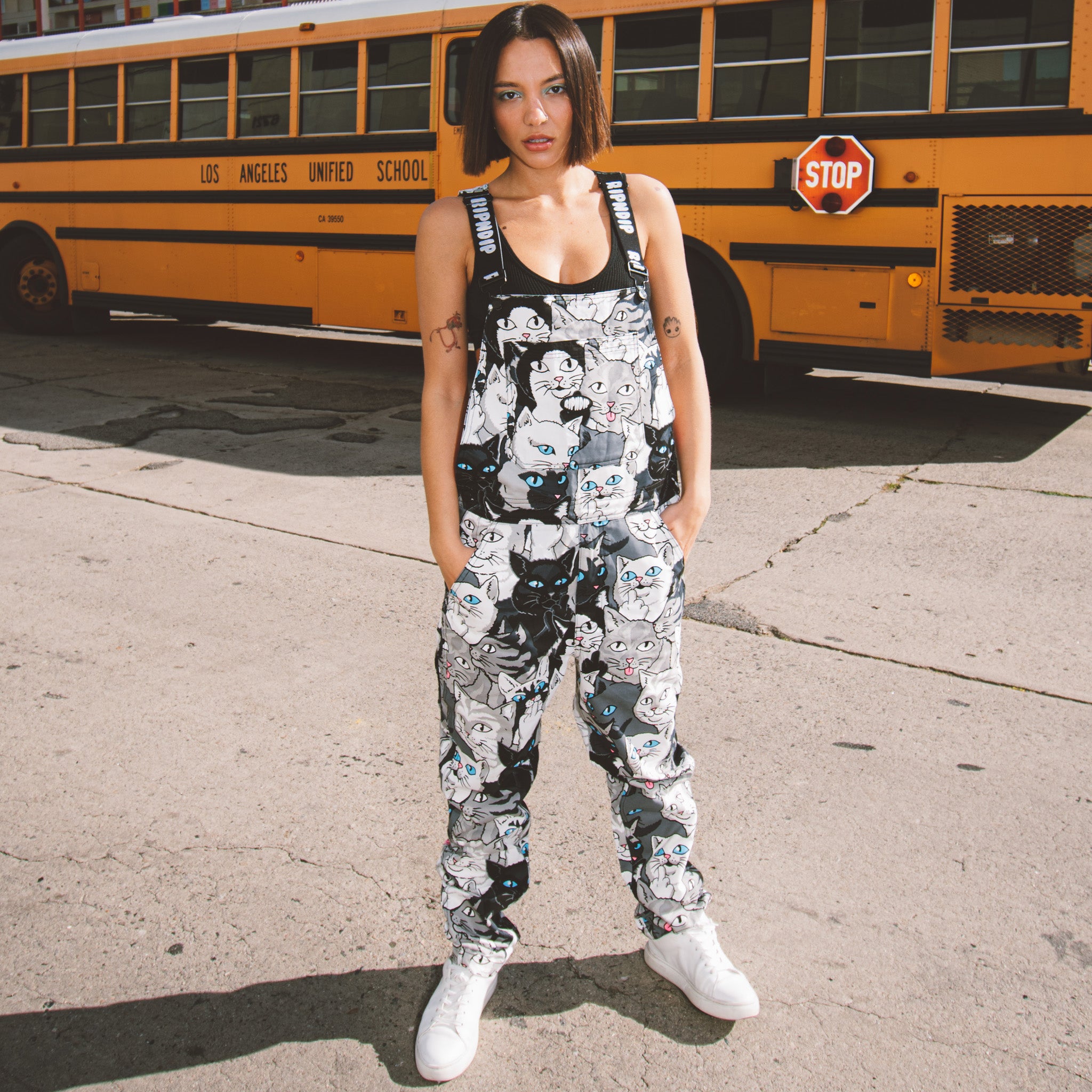  Family Tree Twill Overalls (Black)、mySite、merchandisen