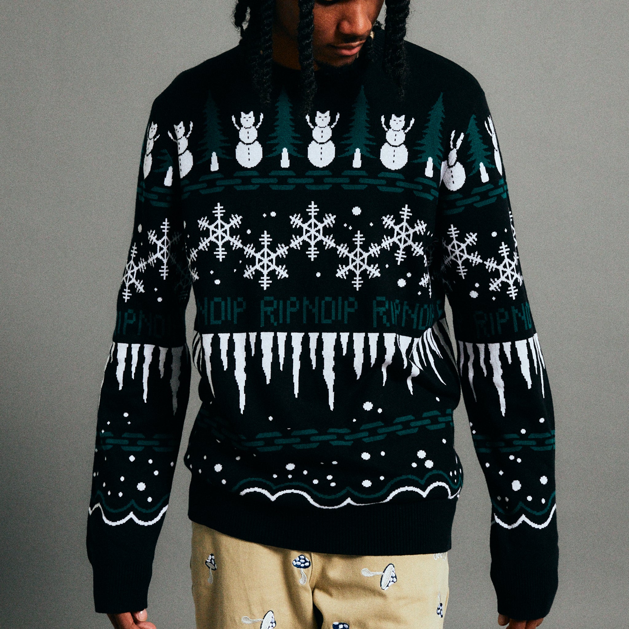  HoHoHo Knit Sweater (Black)、mySite、merchandisen