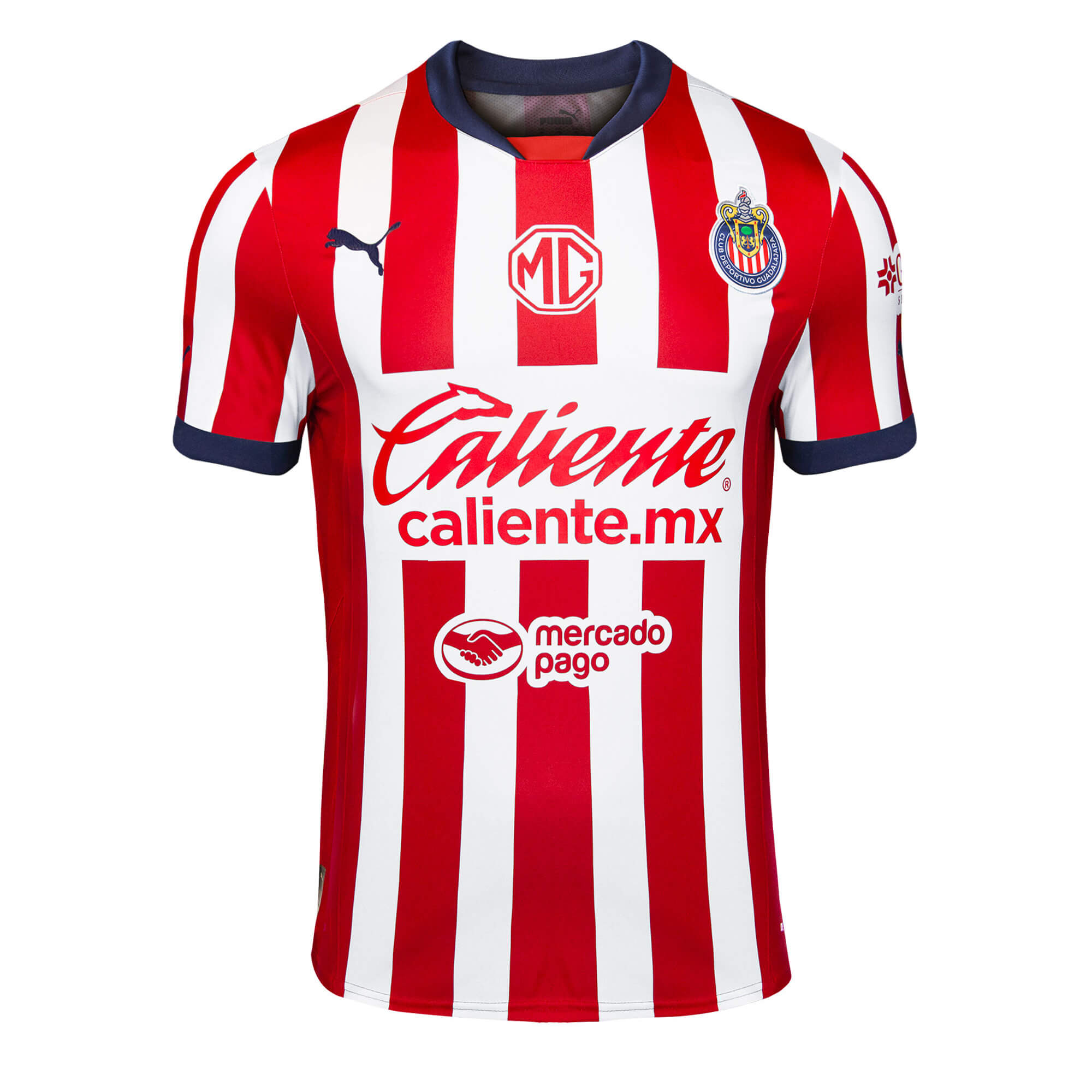 PUMA Men's Chivas De Guadalajara 2024/25 Home Jersey Red/White、mySite、noshort