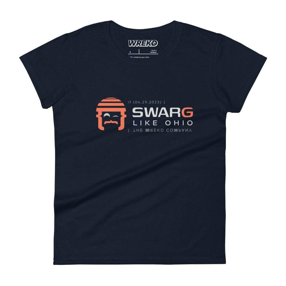  WREKD SWARG LIKE OHIO Parody Goggle Dooms Day Women's Tee、mySite、merchandisen
