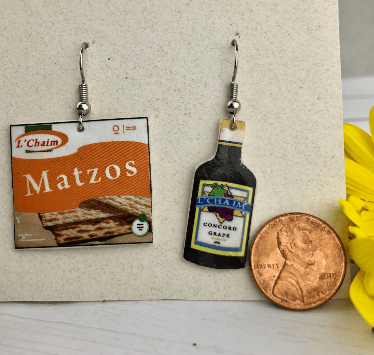Passover Matzah and Wine Earrings、mySite、topwebapps