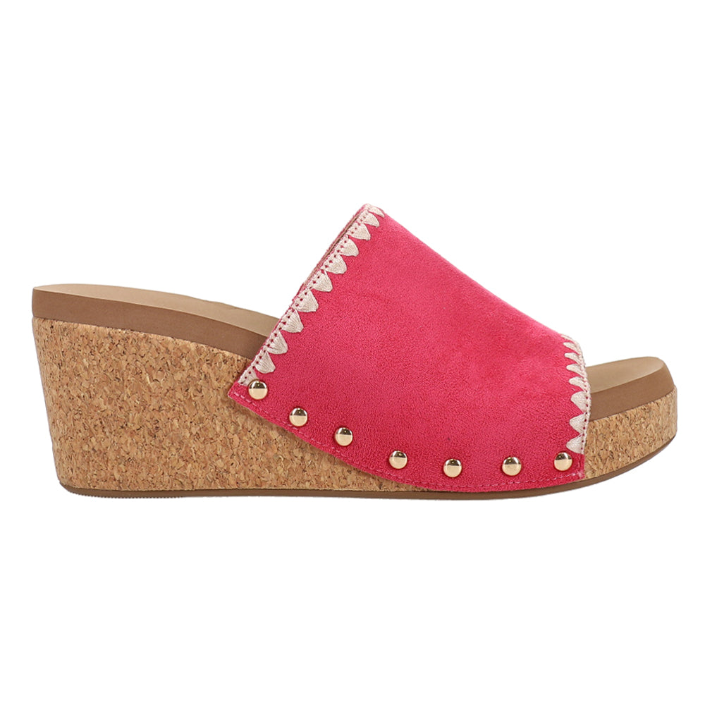 Stitch N Slide Studded Embroidered Wedge Sandals、mySite、gtrtttuynbv