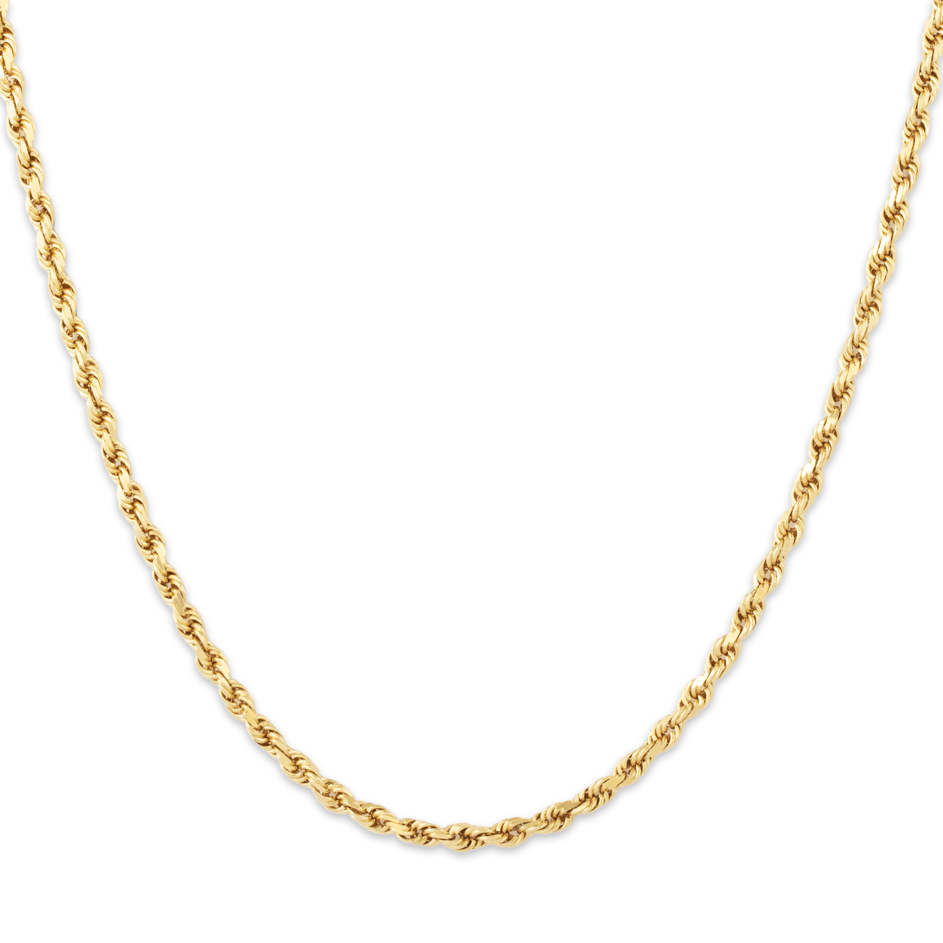 Vintage 14k Yellow Gold Classic Rope Chain Necklace 19、mySite、hinf8tx79
