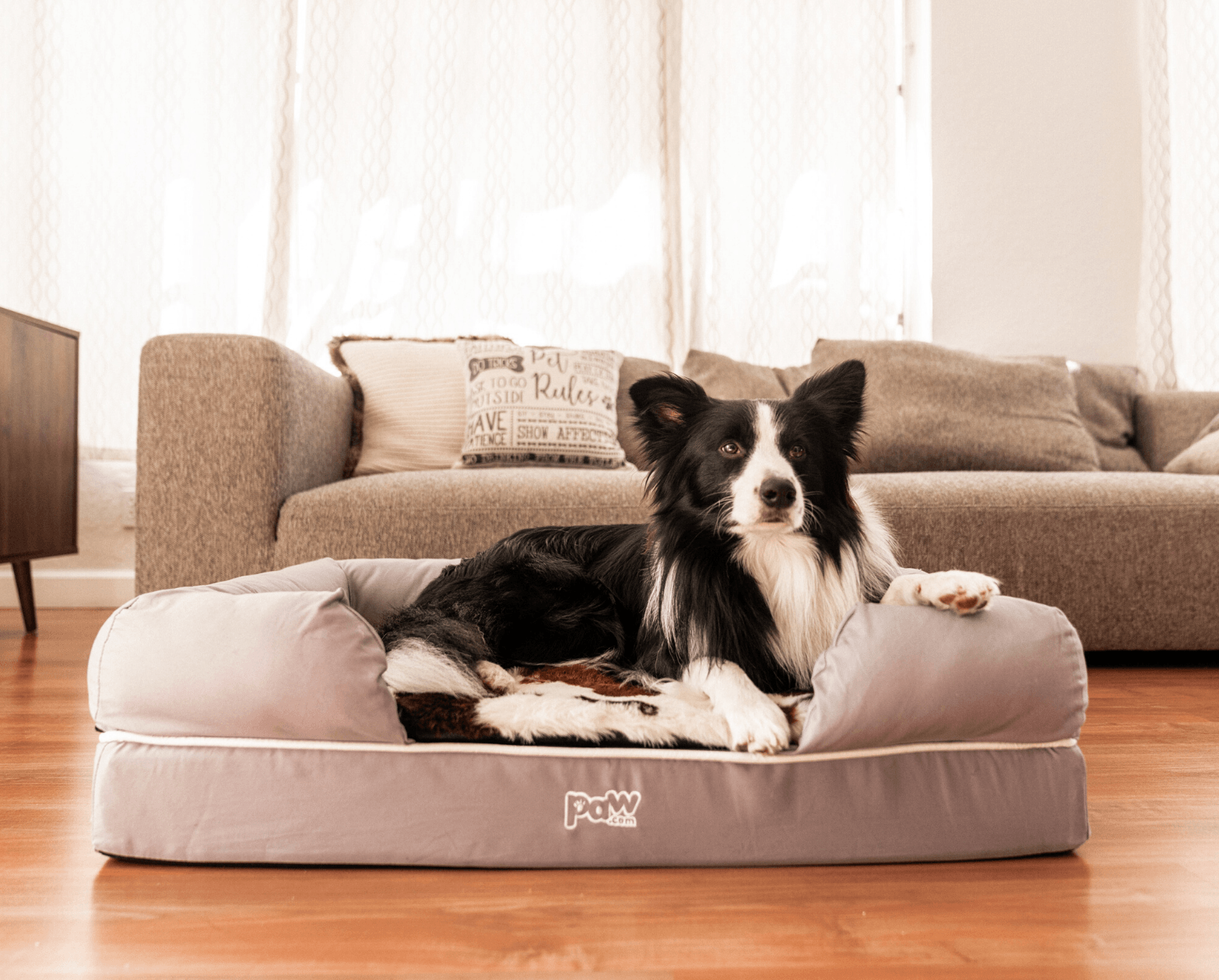 PupLounge™ Topper - Brown Faux Cowhide Topper (Bed Not Included)、mySite、solidvoid