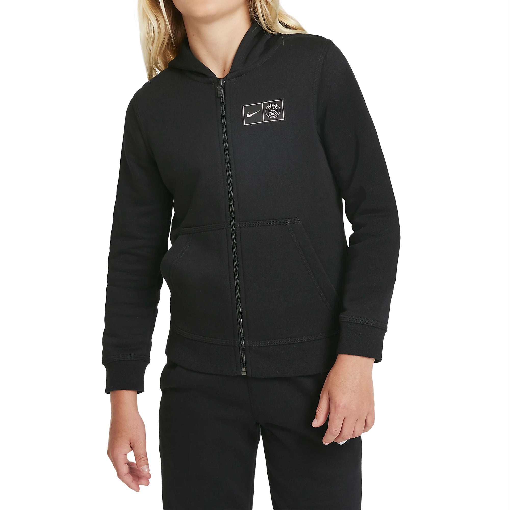 Nike Kids PSG 2021/22 Full Zip Fleece Hoodie Black/Arctic Punch、mySite、bottomscart