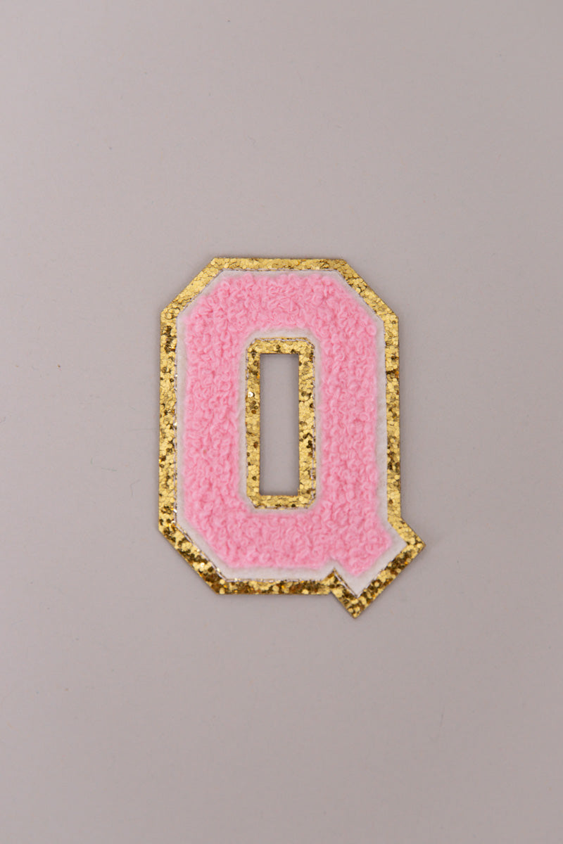 Chenille Adhesive Letter Patches- Light Pink 5.5cm、mySite、hinf8tx79