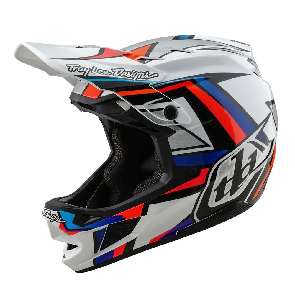 Troy Lee D4 Composite MIPS Race Helmet - Frames White/Silver、mySite、merchandisen