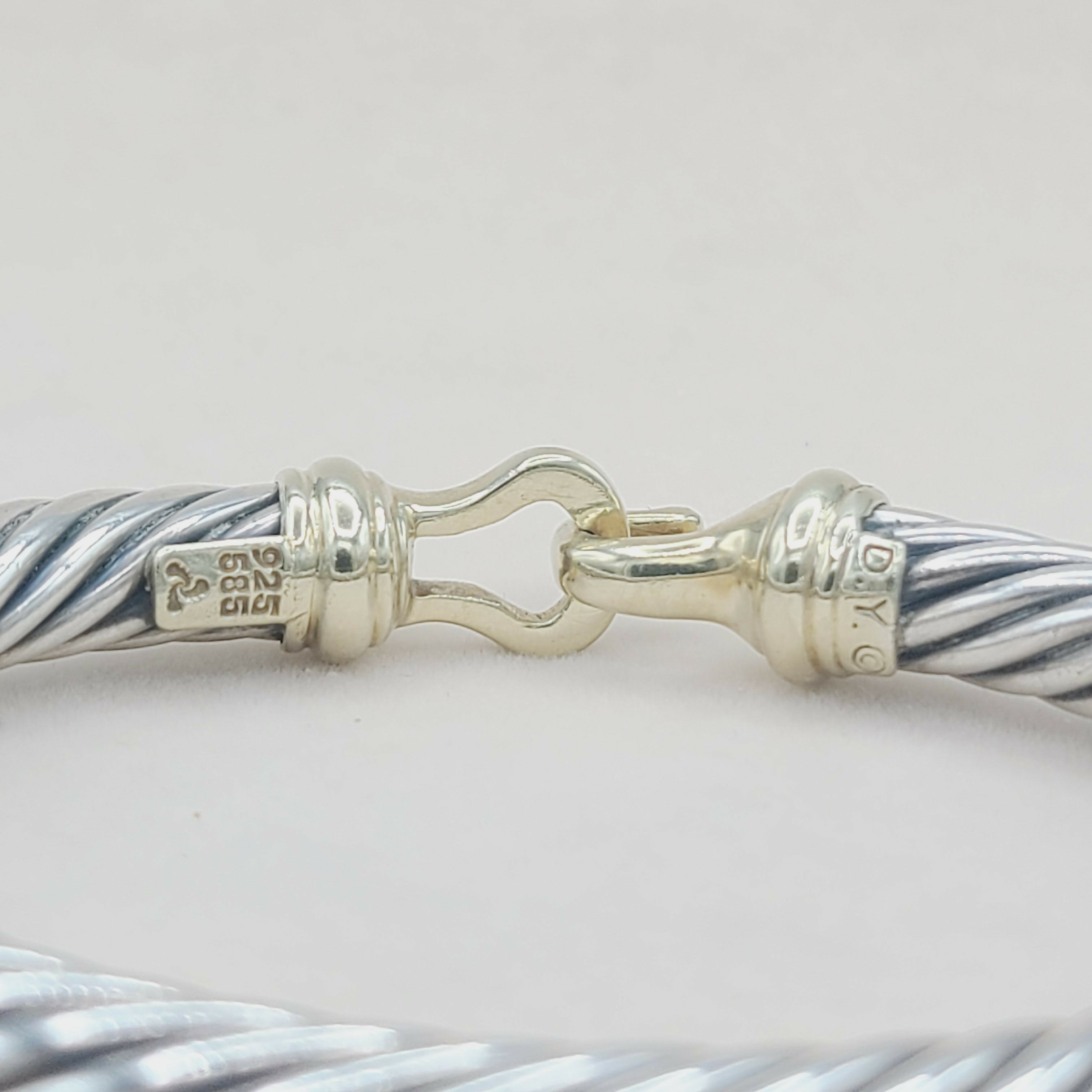 David Yurman Buckle Bracelet 7mm with 14K Gold、mySite、hinf8tx79