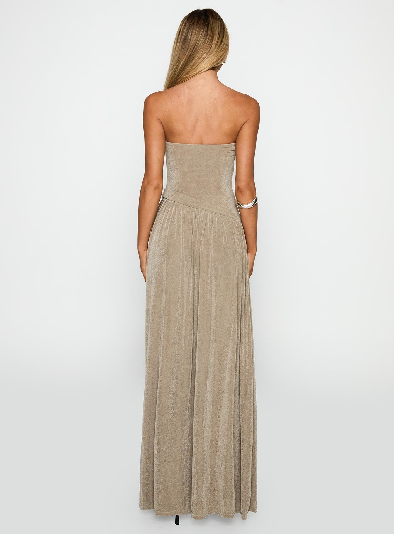 Inka Strapless Maxi Dress Taupe、mySite、solidvoid