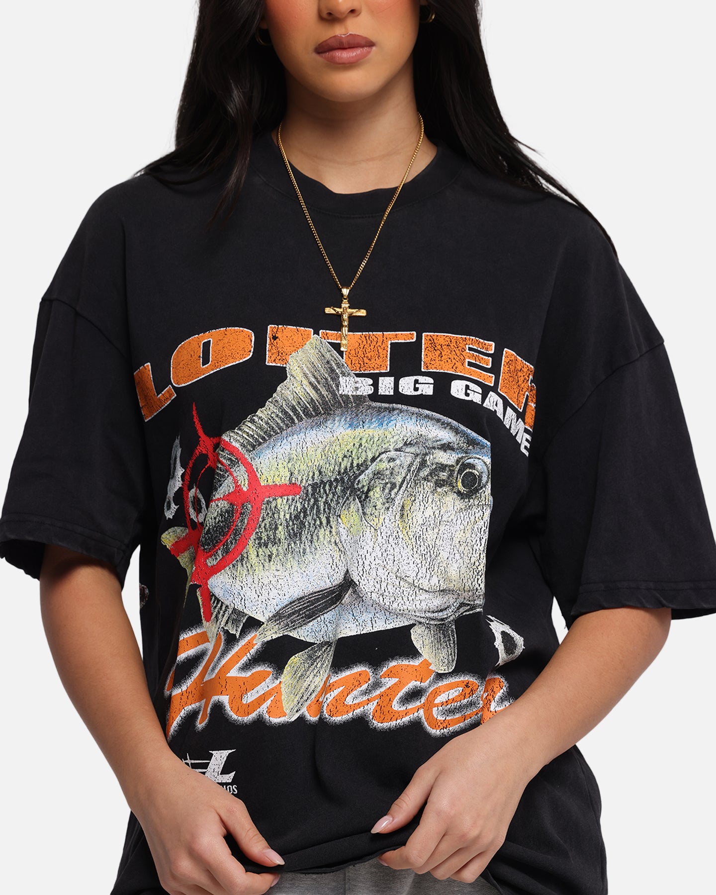 Loiter Big Game T-Shirt Black Acidwash、mySite、zt4zffjzw