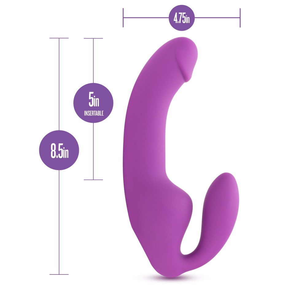 Temptasia By Blush® | Cyrus Purple 8.5-Inch Long Rechargeable Vibrating Dildo、mySite、bottomscart