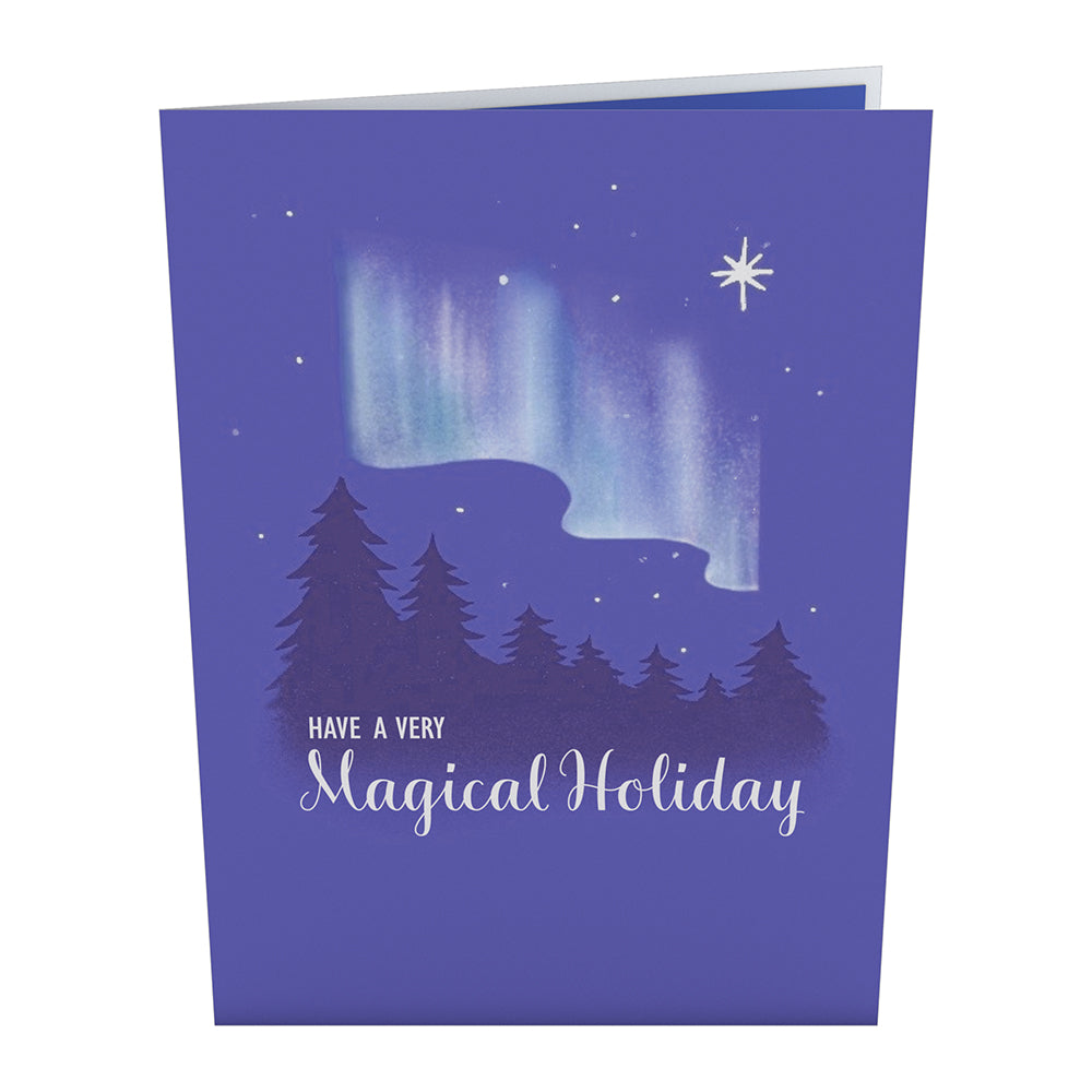 Winter Borealis Scene Pop-Up Card、mySite、solidvoid