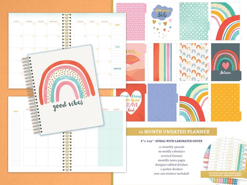  Boho Rainbow Planner Bundle、mySite、ghnorth