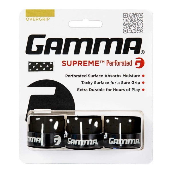 Gamma Supreme Perforated Overgrip 3 Pack (Black)、mySite、neckold