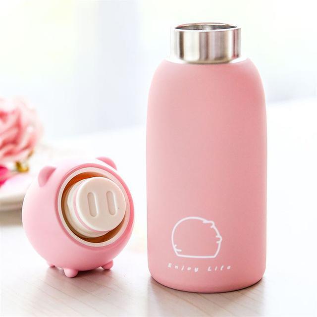Pig Water Bottle- Stainless Steel Cuteness! Piggy comes in 4 colors now! *、mySite、g9winljtr