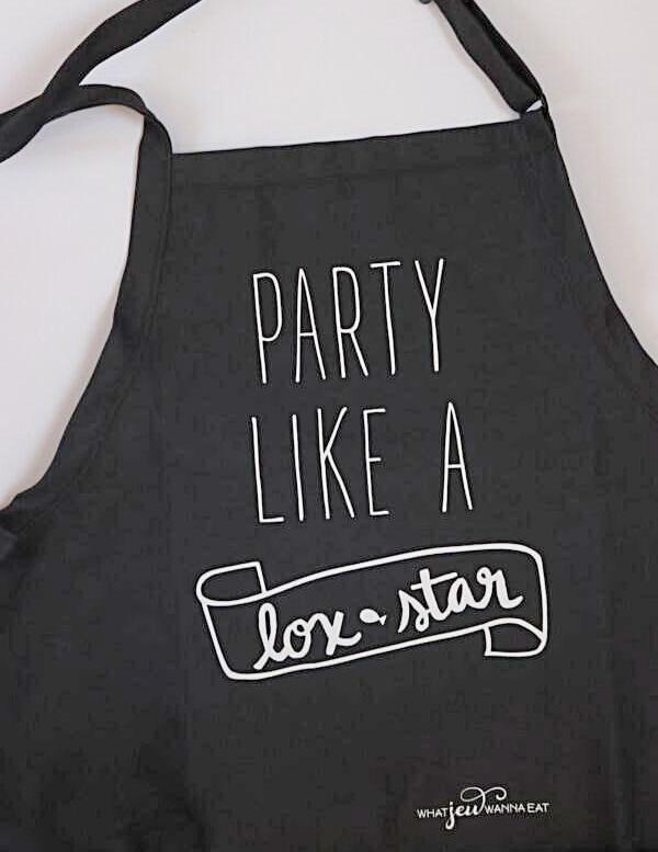 Party Like a Lox Star Apron - Gray、mySite、topwebapps