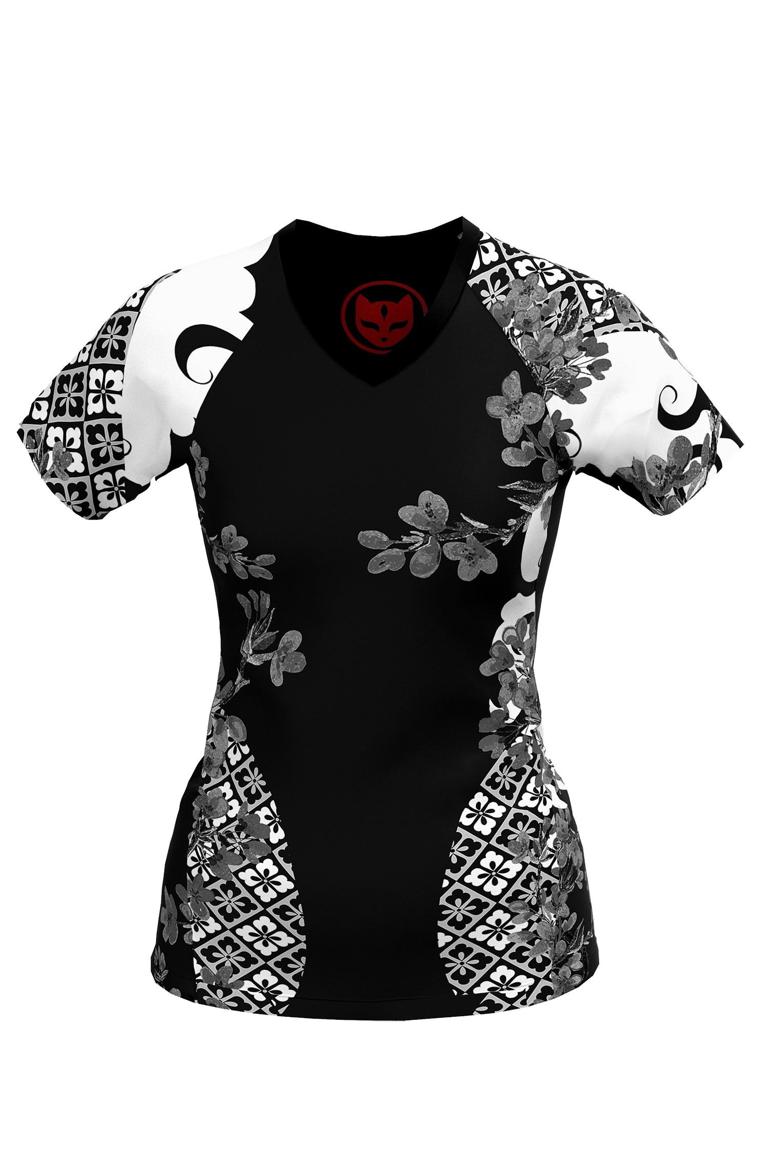 Women's Cherry Blossom Ranked Jiu Jitsu Rashguard - Short Sleeve、mySite、gigharbornorthrealestate