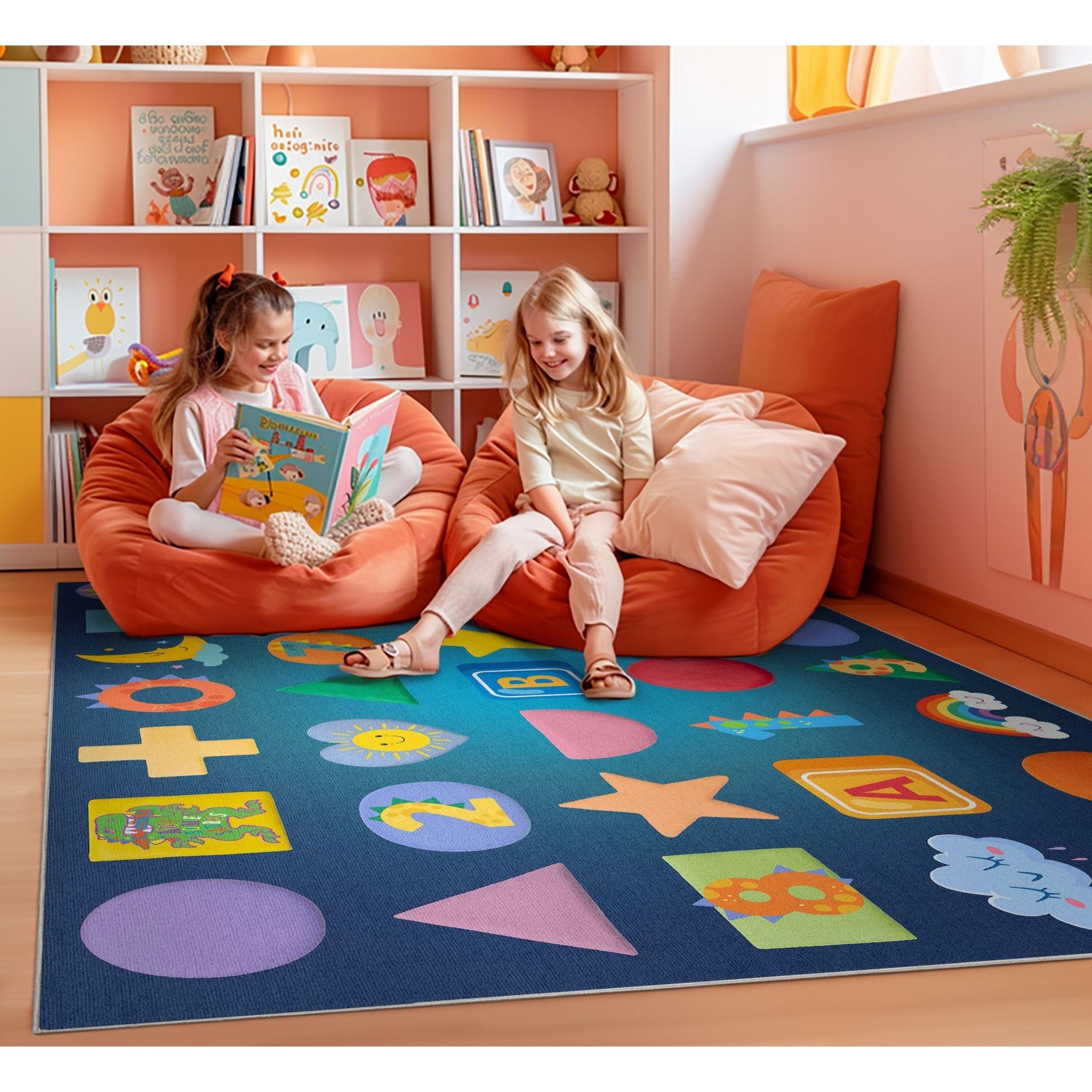 Crayola Modern Educational Numbers & Shapes Area Rug By Well Woven、mySite、gigharbornorthrealestate